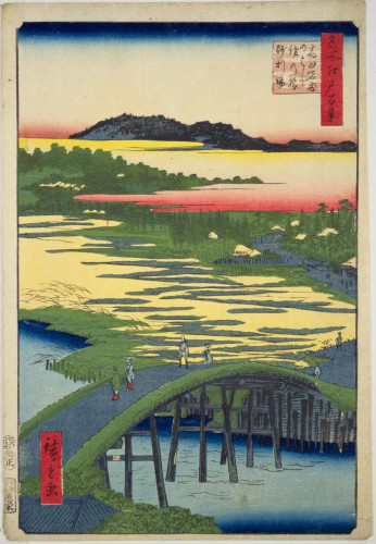 「名所江戸百景」「高田姿見のはし俤の橋砂利場」国立国会図書館蔵.jpg
