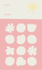 Beauty & Retail Loyalty Card in Orange Ivory Organic Warm Style（日本標準の名刺 (縦 - 5.5 x 9.1cm)） - 1.png