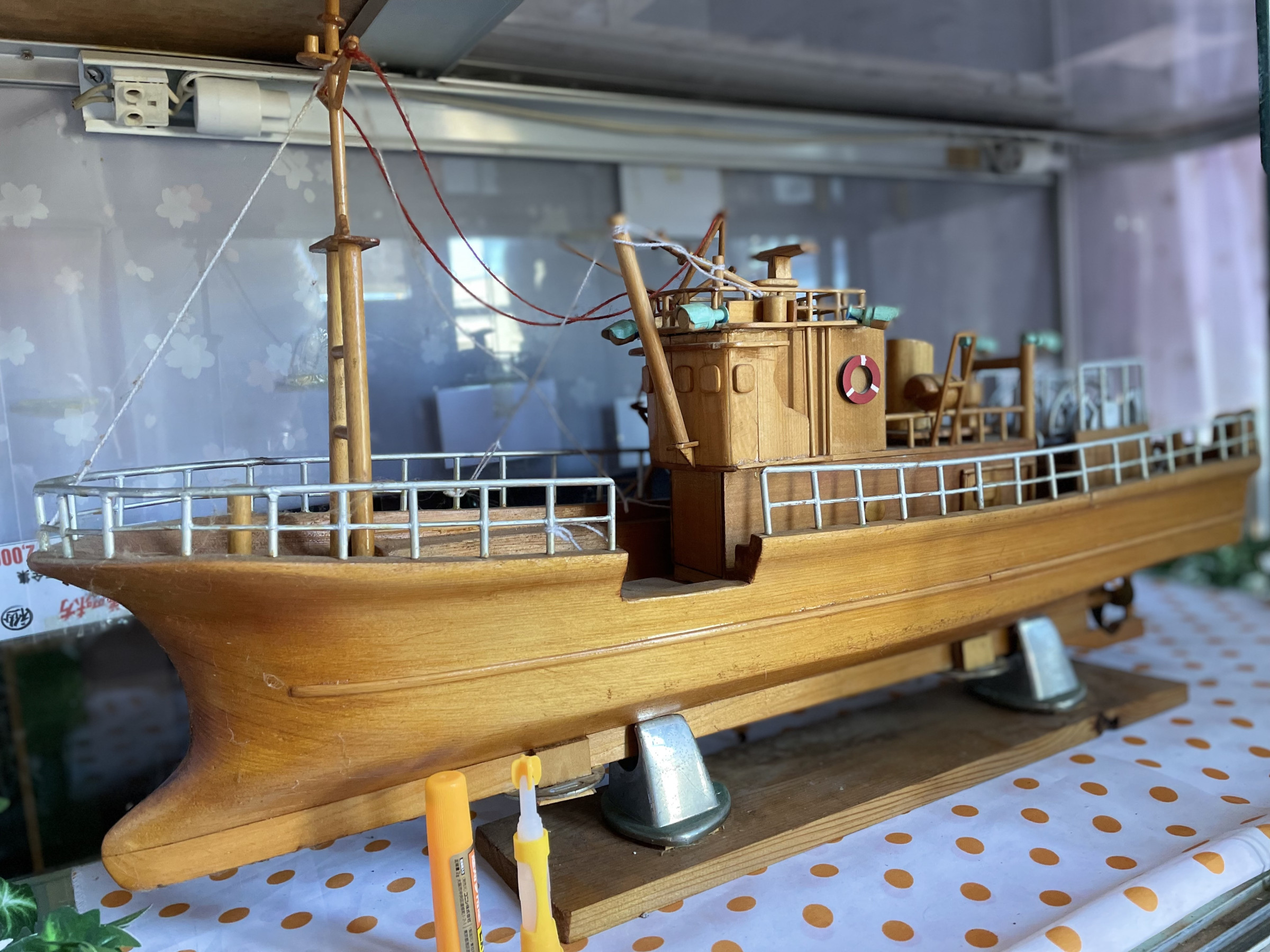 漁師の手作り船模型