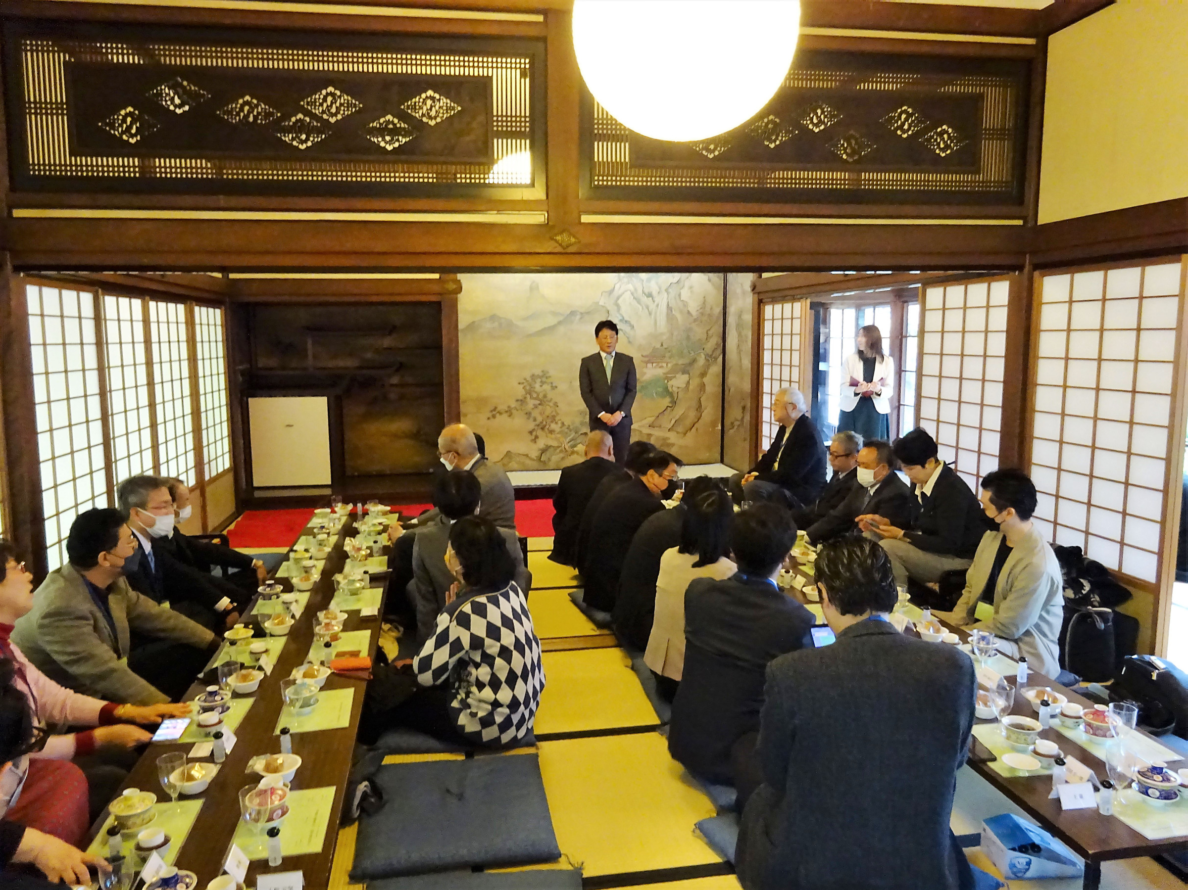 日中友好茶話交流会　於東京国⽴博物館 茶室「九条館」