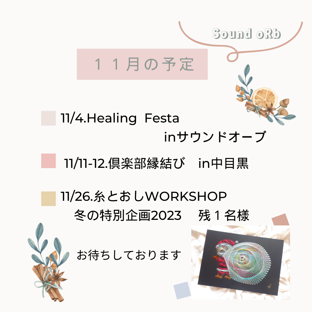 11月の予定 