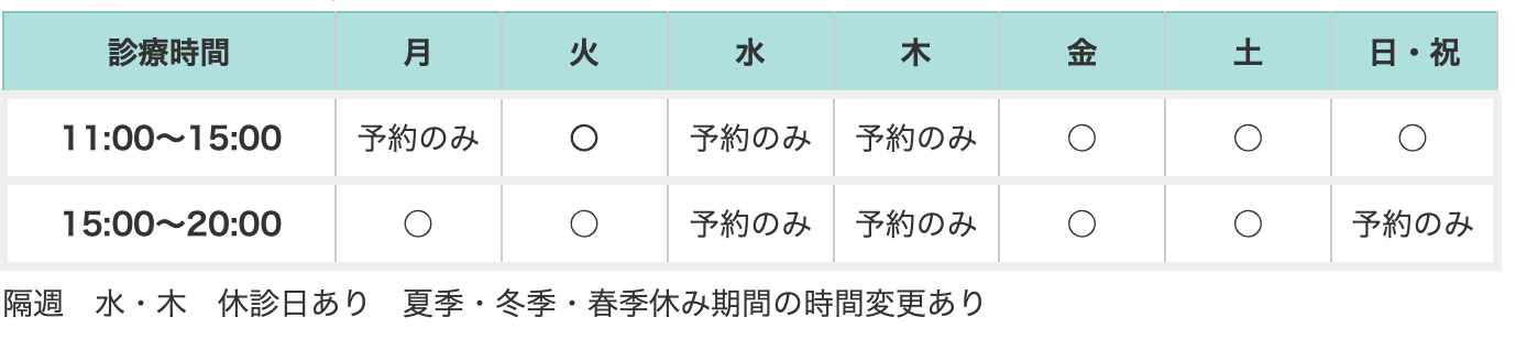 診療時間