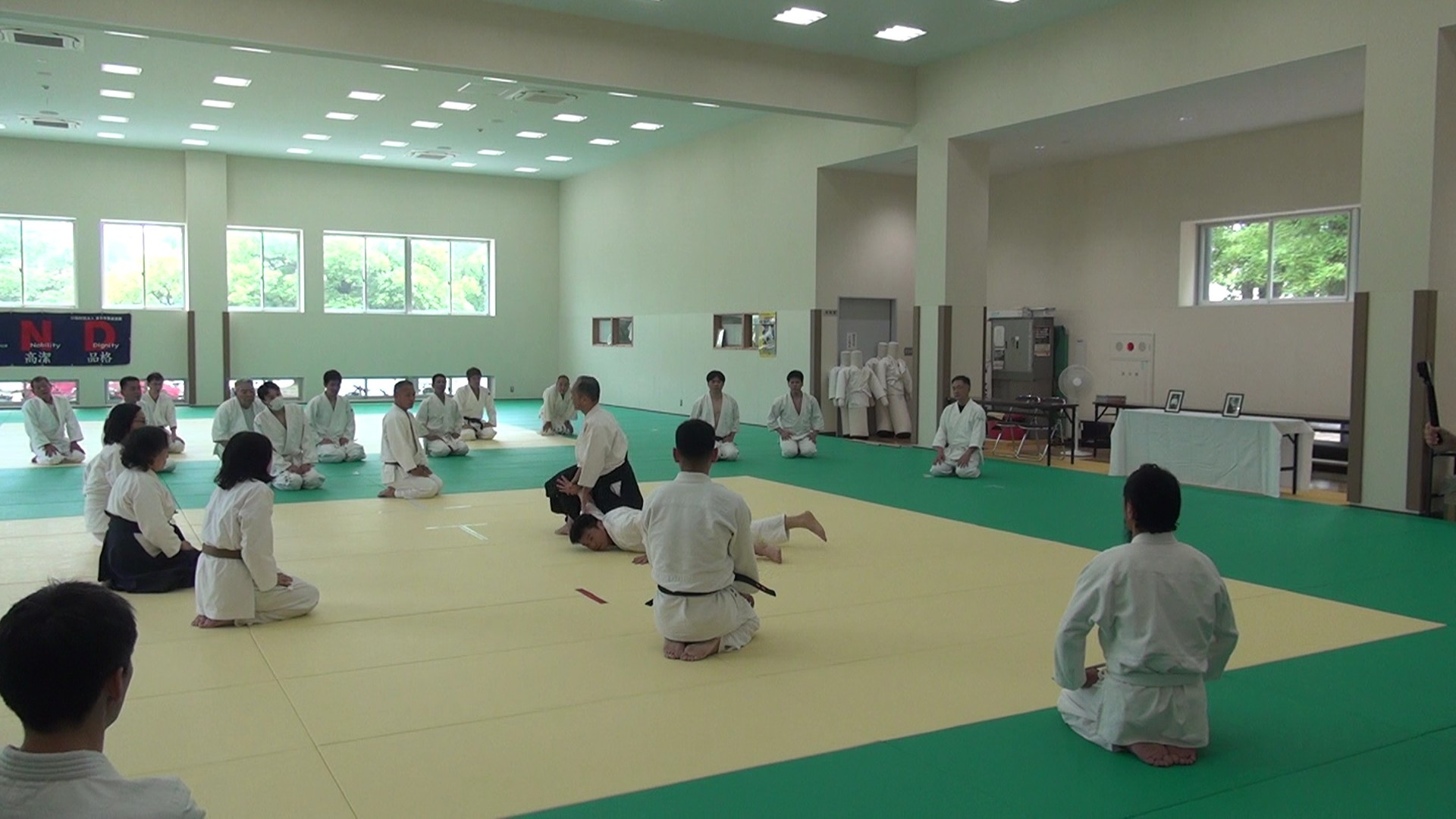 令和7年6月7日　合気道龍岡山セミナー1/2　岡山武道館　練習道場