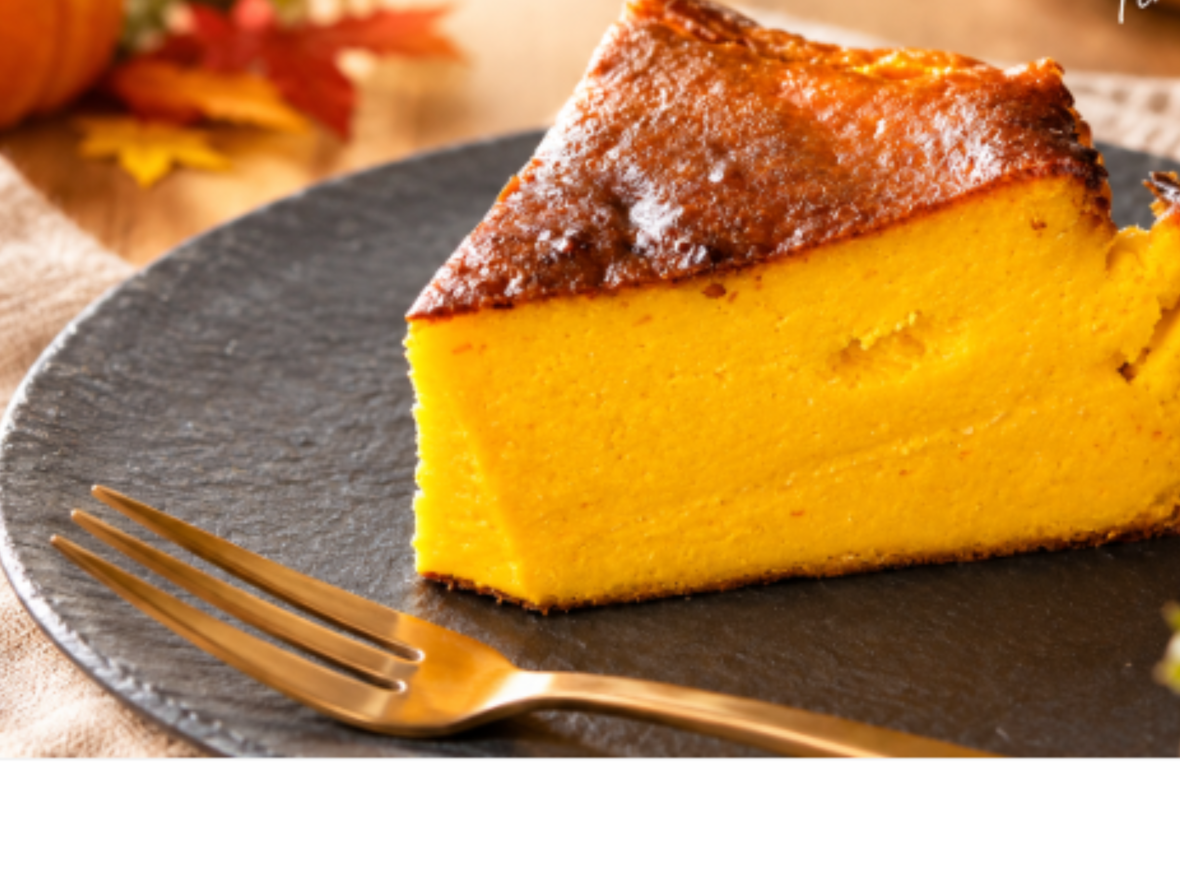 秋の新作、かぼちゃのバスクチーズケーキ🎃🎃🎃