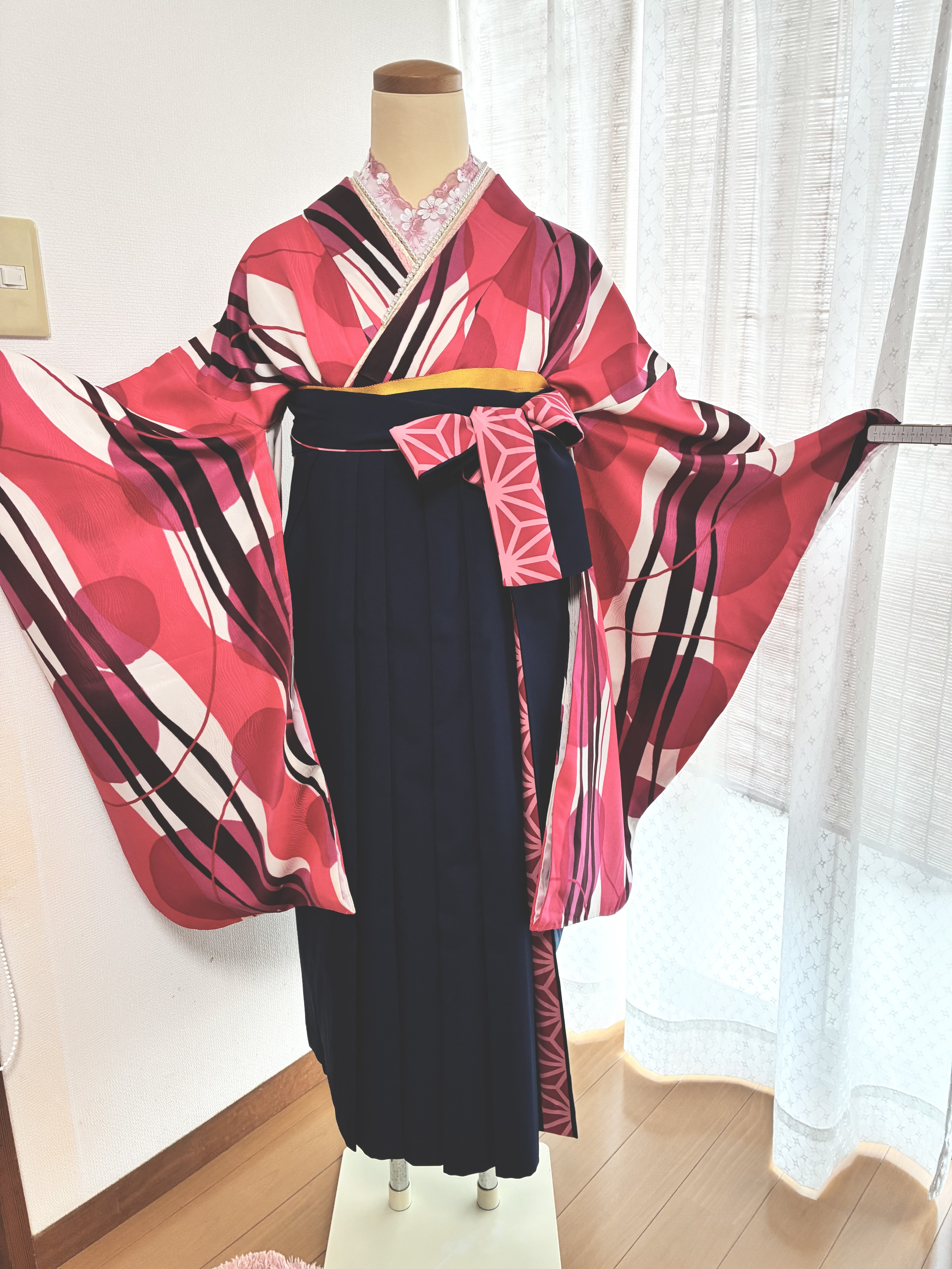 二尺袖着物女性袴