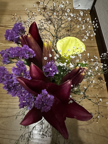 今年の花束は
