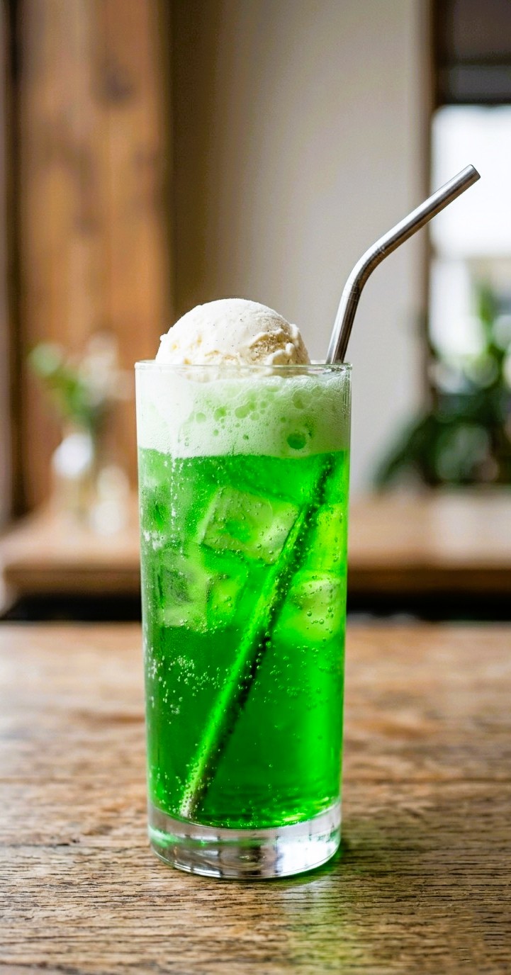 クリームソーダ/ Melon Soda Float