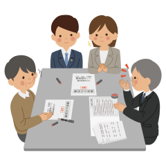 公正証書役場で実際に公正証書遺言を作成しているイラスト2.png