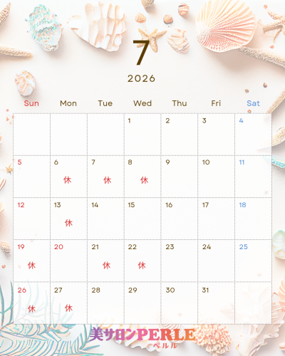 2026年7月　パステル　カジュアル　夏　ビーチ　海　カレンダー　お知らせ　Instagram投稿_20260628_203637_0000.png