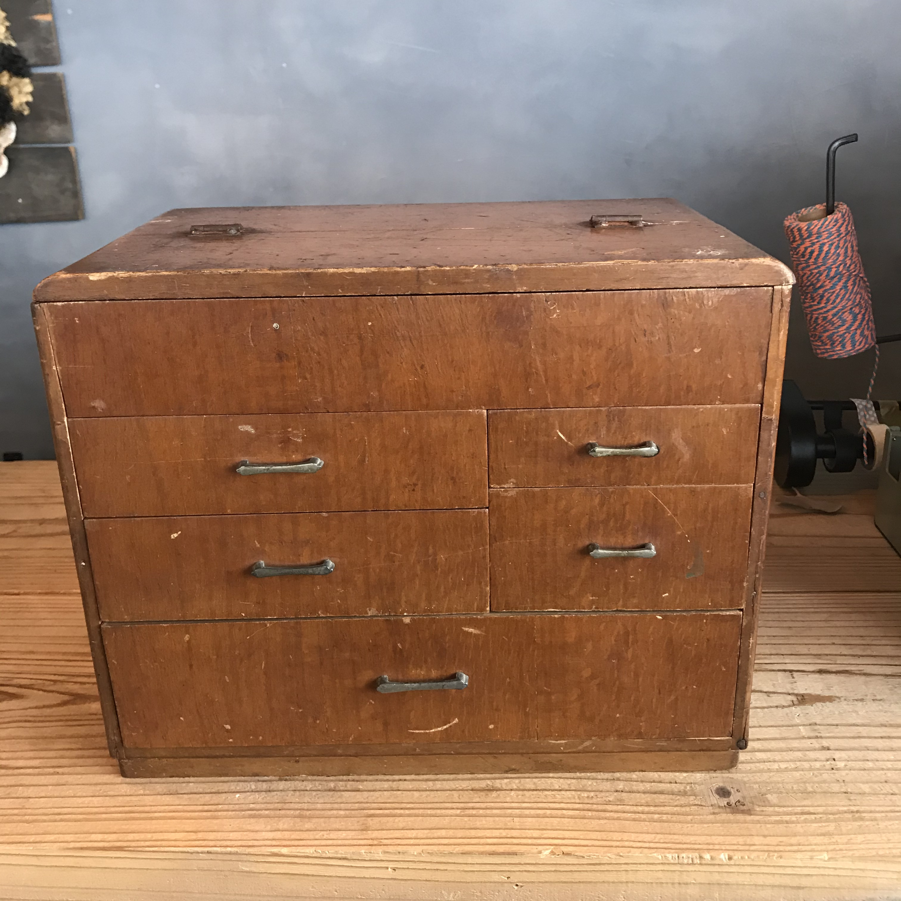 【未使用品】浅草桐工芸　針箱　裁縫箱　道具箱　小物入れ 浅草桐工芸 針箱 裁縫箱 道具箱 小物入れ