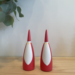 仲良しサンタファミリーオブジェS　レッド