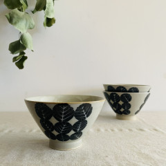 木ノ葉波佐見焼茶碗大