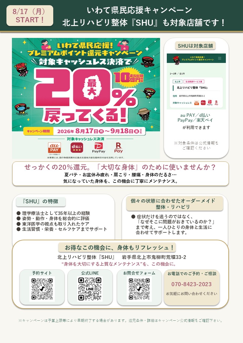 「いわて県民応援！プレミアムポイント還元キャンペーン」について！