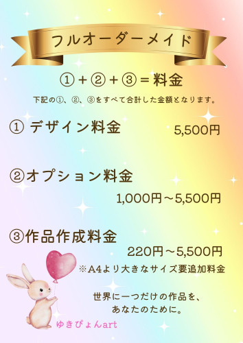 ミントグリーン　シンプル　水彩　オリジナル　オーダーメイド　ケーキ　料金プラン表　チラシ　_20251021_214124_0000.jpg
