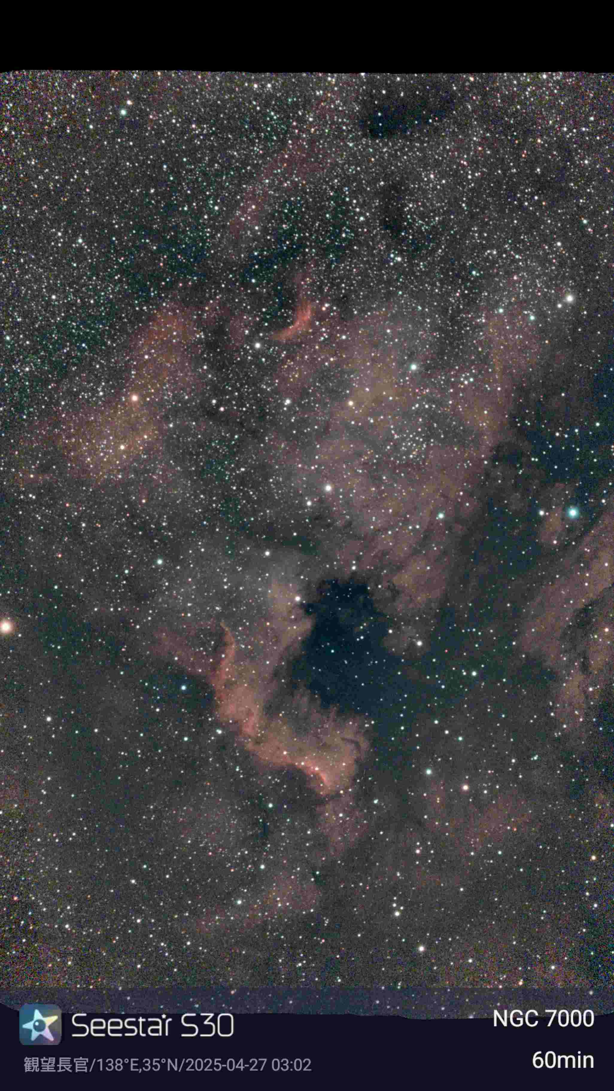 2025年5月　はくちょう座と北アメリカ星雲