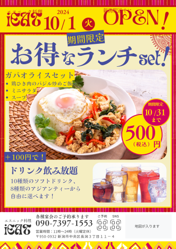 赤　黄色　ピンク　派手　エスニック　アジアン　飲食店のオープンチラシ　チラシ（A4）.png