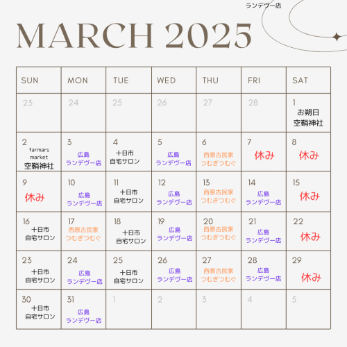 Brown Minimalist March 2025 Calendar Instagram Post.png