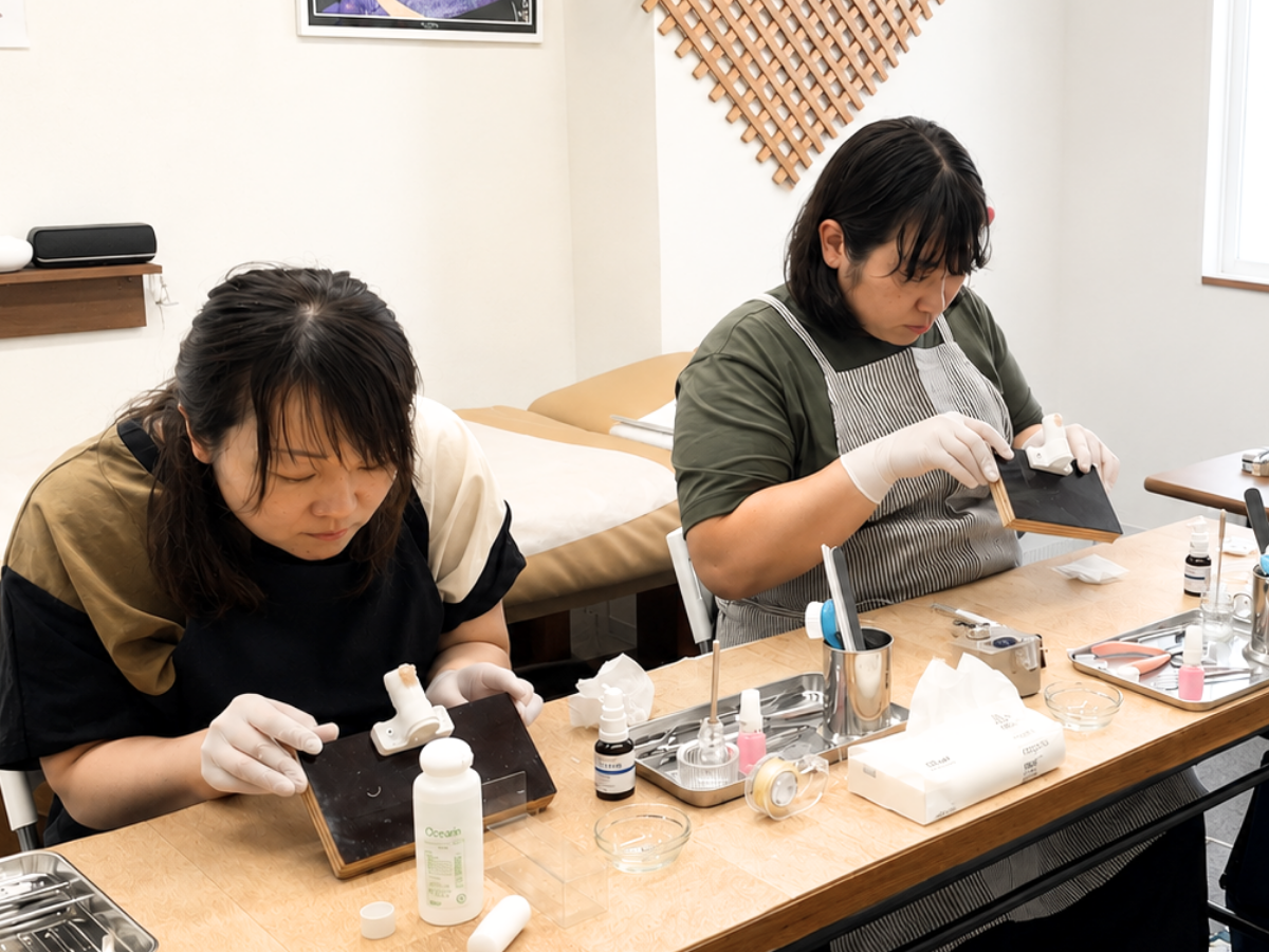 爪切り実技の様子