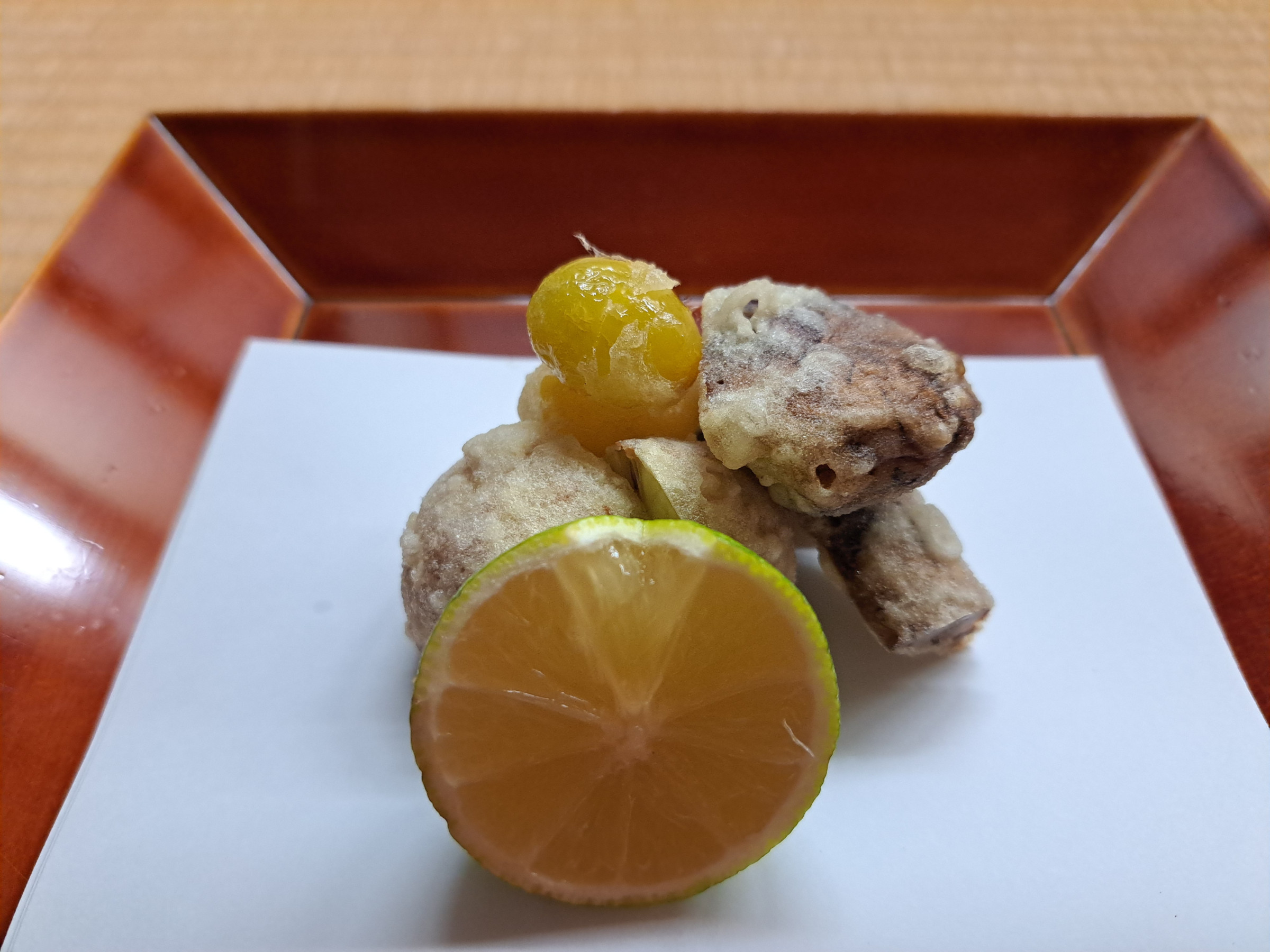 油物　松茸、栗、銀杏