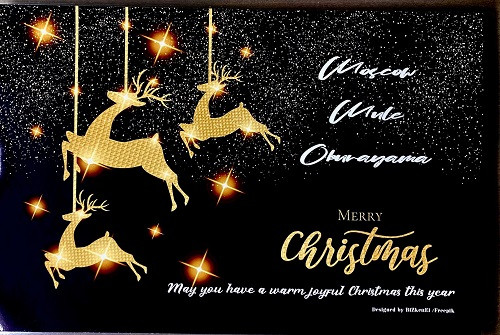 店内入り口クリスマスデコレーションパネル