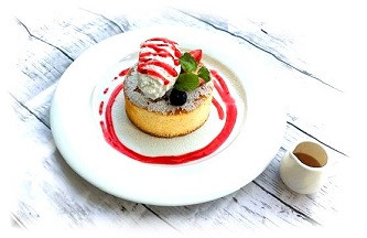 フレッシュエッグの厚焼きホットケーキ