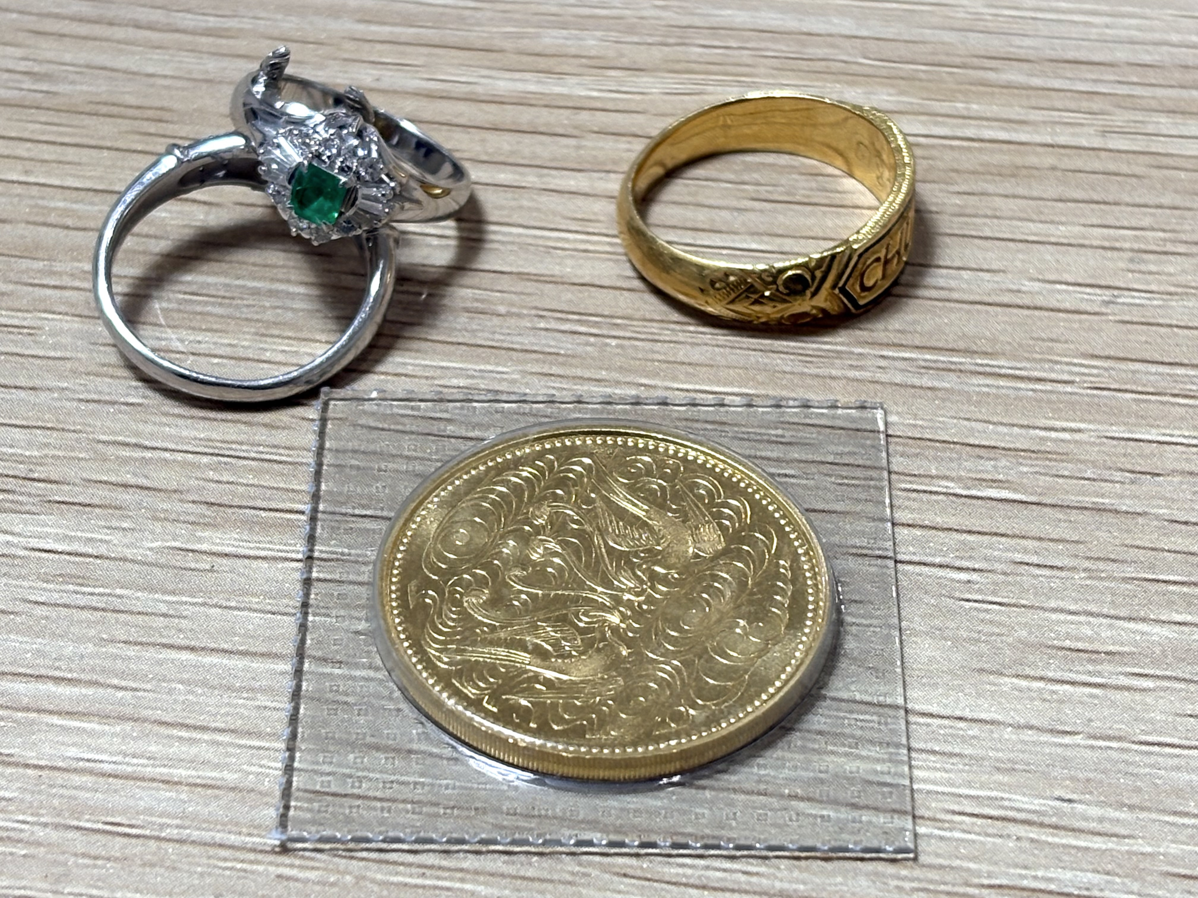 おとといぶりの日本の金貨