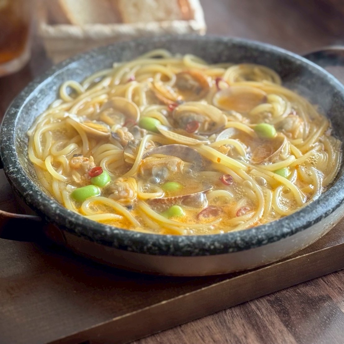 あさりのうま辛和風パスタ