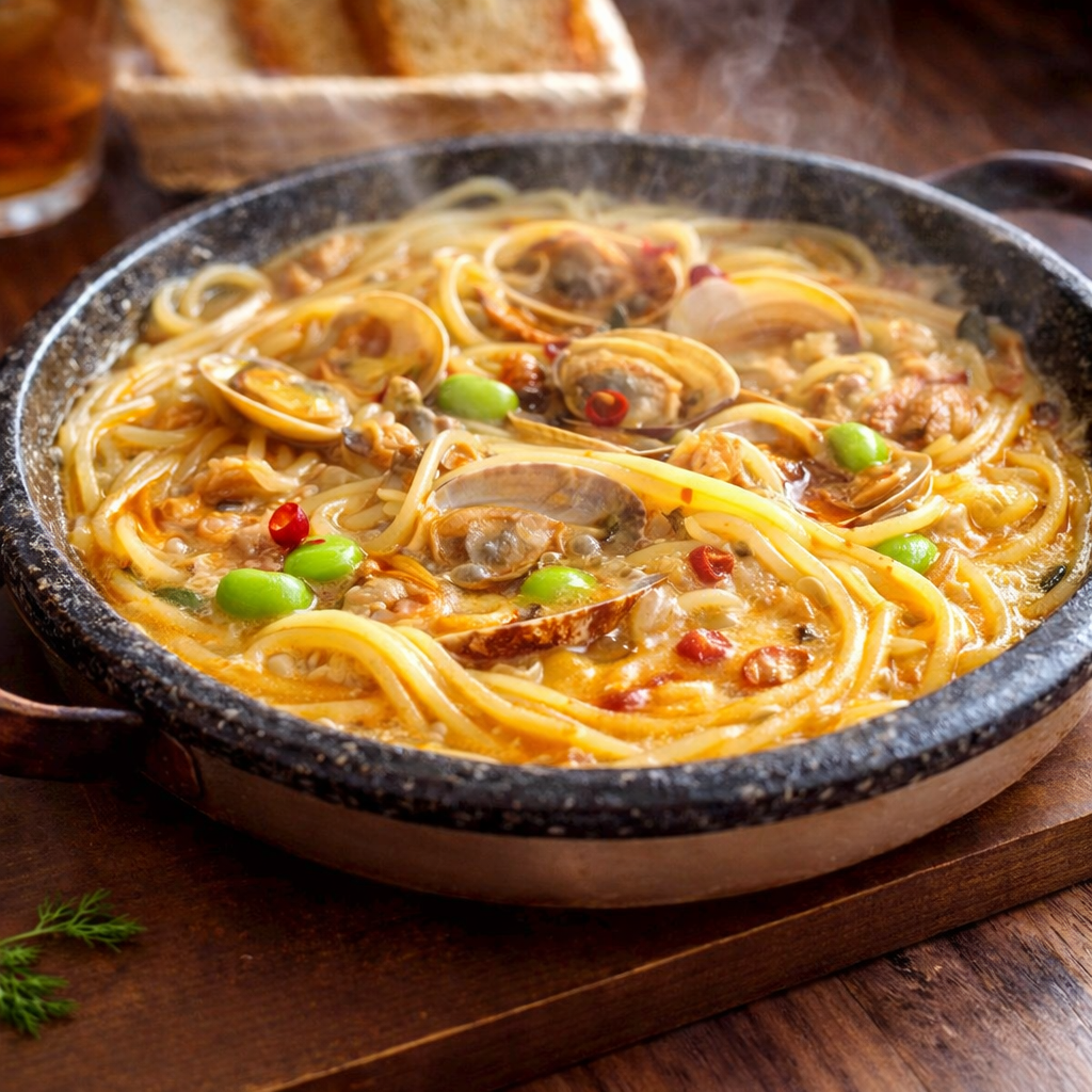 あさりのうま辛和風パスタ