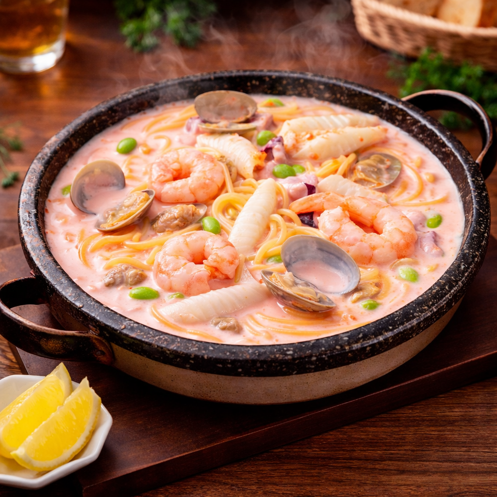 人気パスタ第5位 海鮮明太子レモン風味