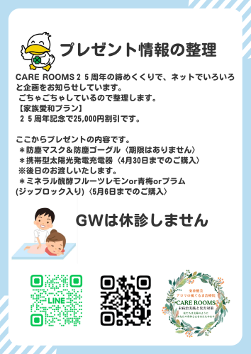 〚プレゼント情報の整理〛