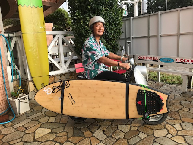 ベルト式原チャリサーフボードキャリー