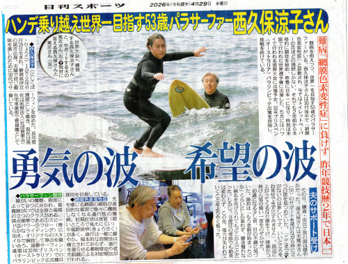4月２９日、日刊スポーツ（パラリンピック）