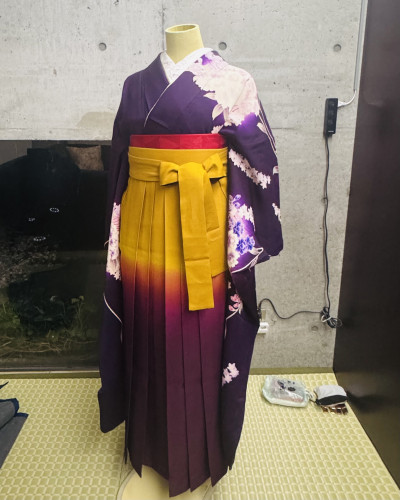 卒業式　袴着付け