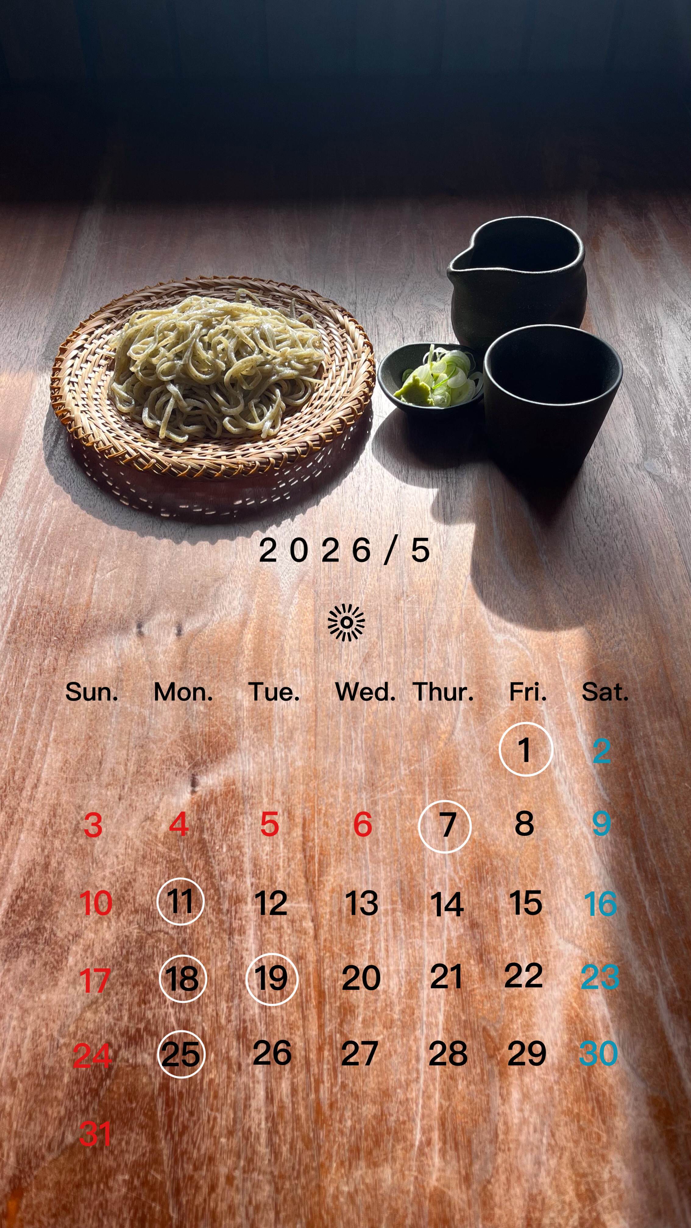 【5月定休日のお知らせ】