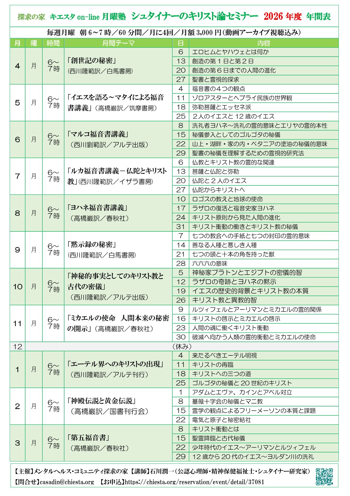 シュタイナーのキリスト論セミナー『創世記の秘密』第2回「創世の第1日と第2日」