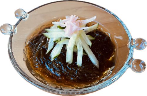 伊江島産太もずくのもずく酢（島らっきょうの甘酢漬け入り） - NOGU's