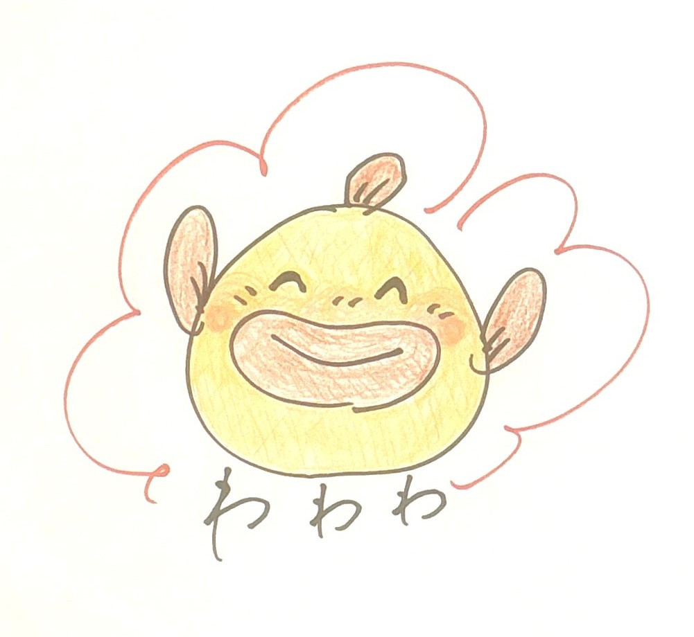 米粉たい焼きわわわのキャラクター　わわわちゃんです。よろしくお願いします&lt;(_ _)&gt;