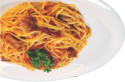 スパゲッティ（トマトソースとベーコン）