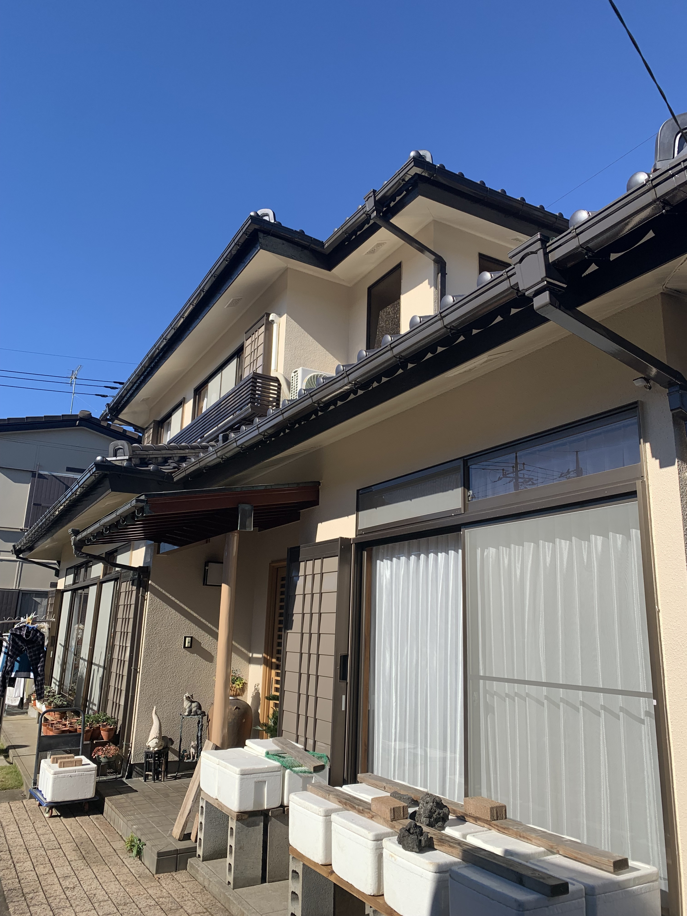 所沢市小手指　H様邸　45坪　壁　超耐候形ハイブリットシリコン樹脂塗料　ラジカルコントロール使用　税込99万円