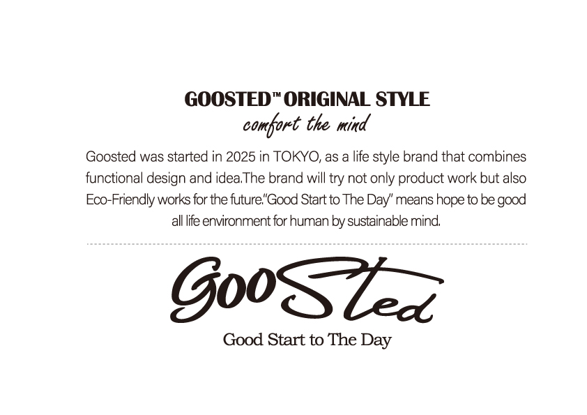 自社ブランドGOOSTEDをスタートしました。