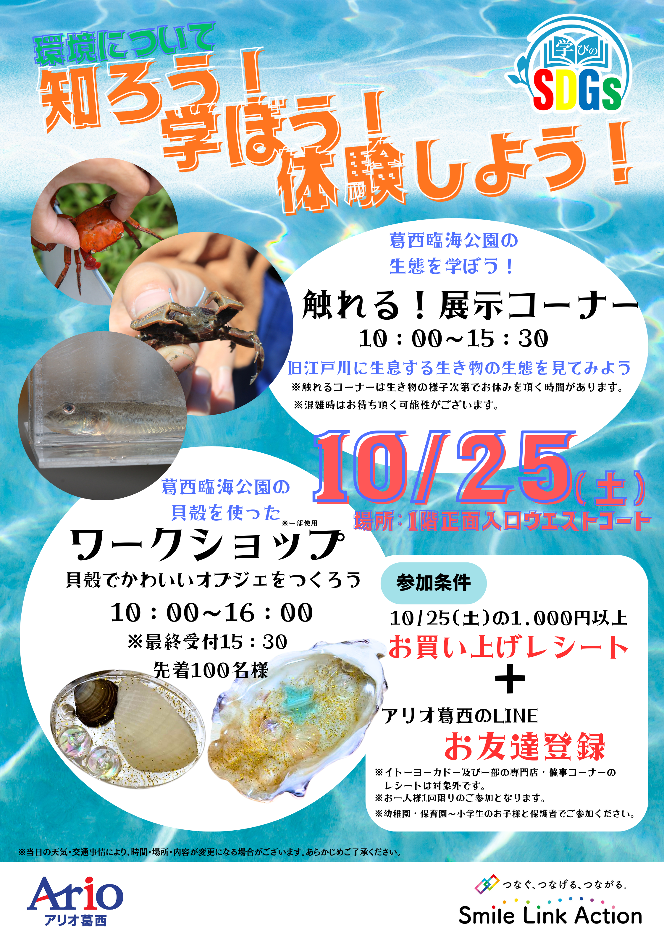 2025年10月25日　アリオ葛西にて環境について学べるイベントを行いました