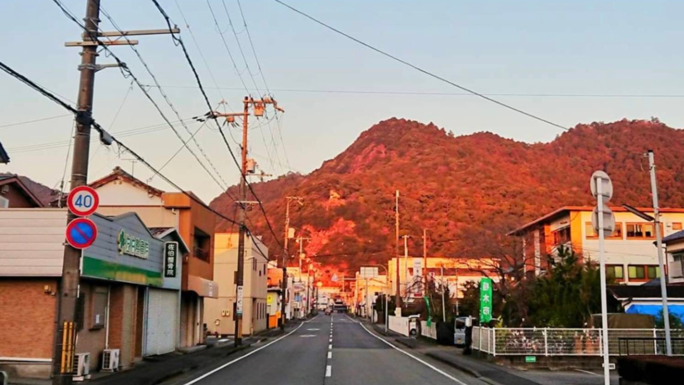 事務所から見た神倉山