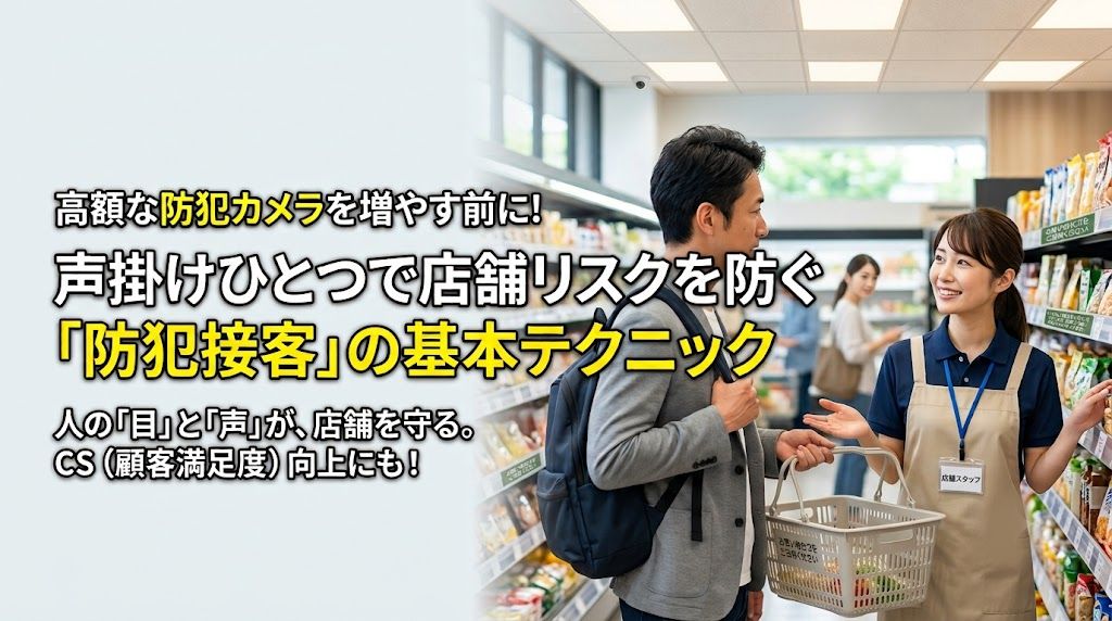 高額な防犯カメラを増やす前に!声掛けひとつで店舗リスクを防ぐ「防犯接客」の基本テクニック