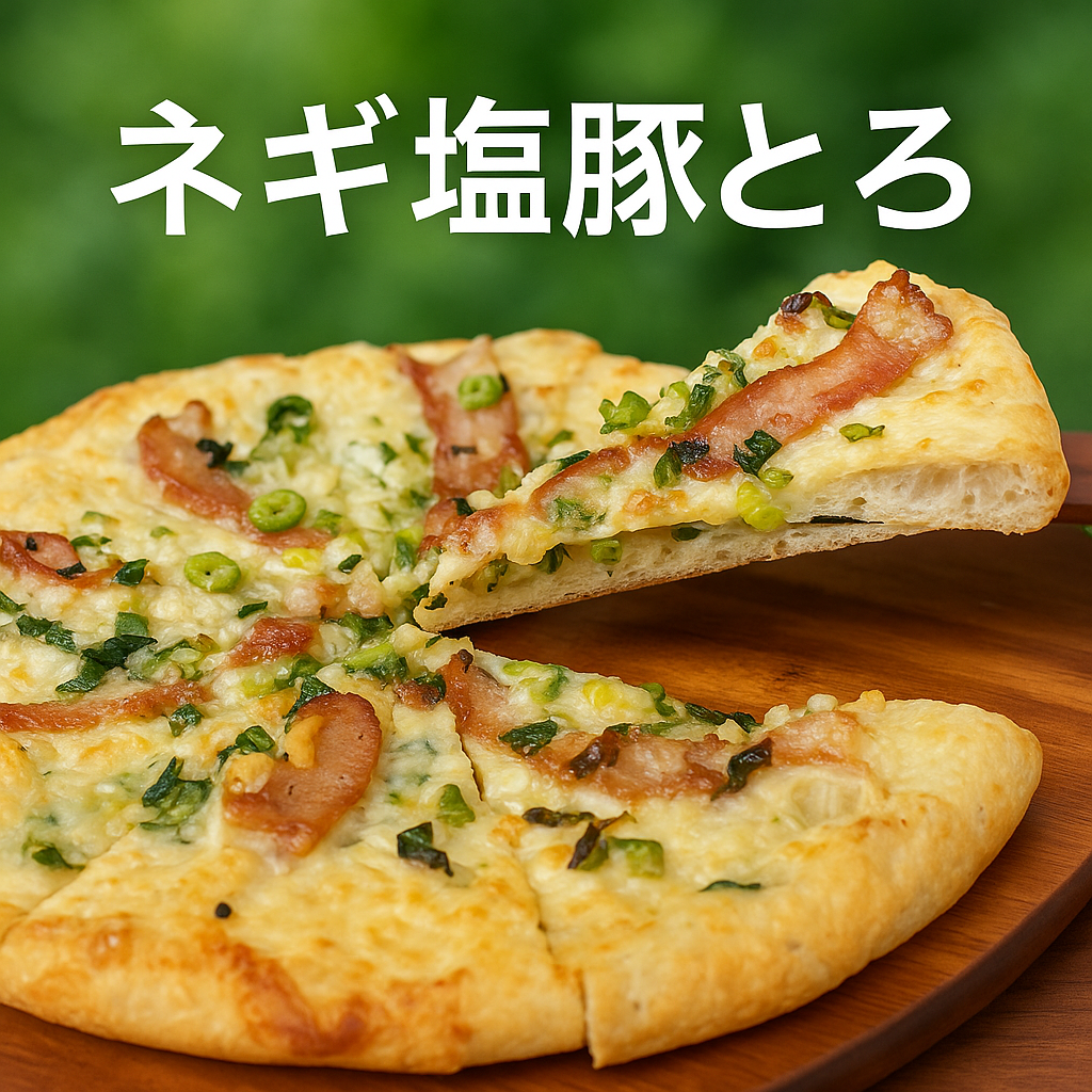 ネギ塩豚とろ（特製うま塩ソース×青ネギ×豚とろ）｜ナチュラルスマイルピザ