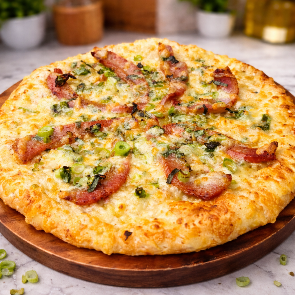 ネギ塩豚とろ（特製うま塩ソース×青ネギ×豚とろ）｜ナチュラルスマイルピザ