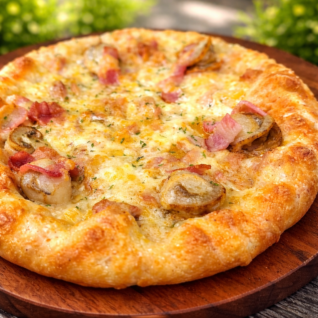 ホタテベーコンアヒージョ（ベビーホタテ×ツナ×ガーリックオイル）｜ナチュラルスマイルピザ