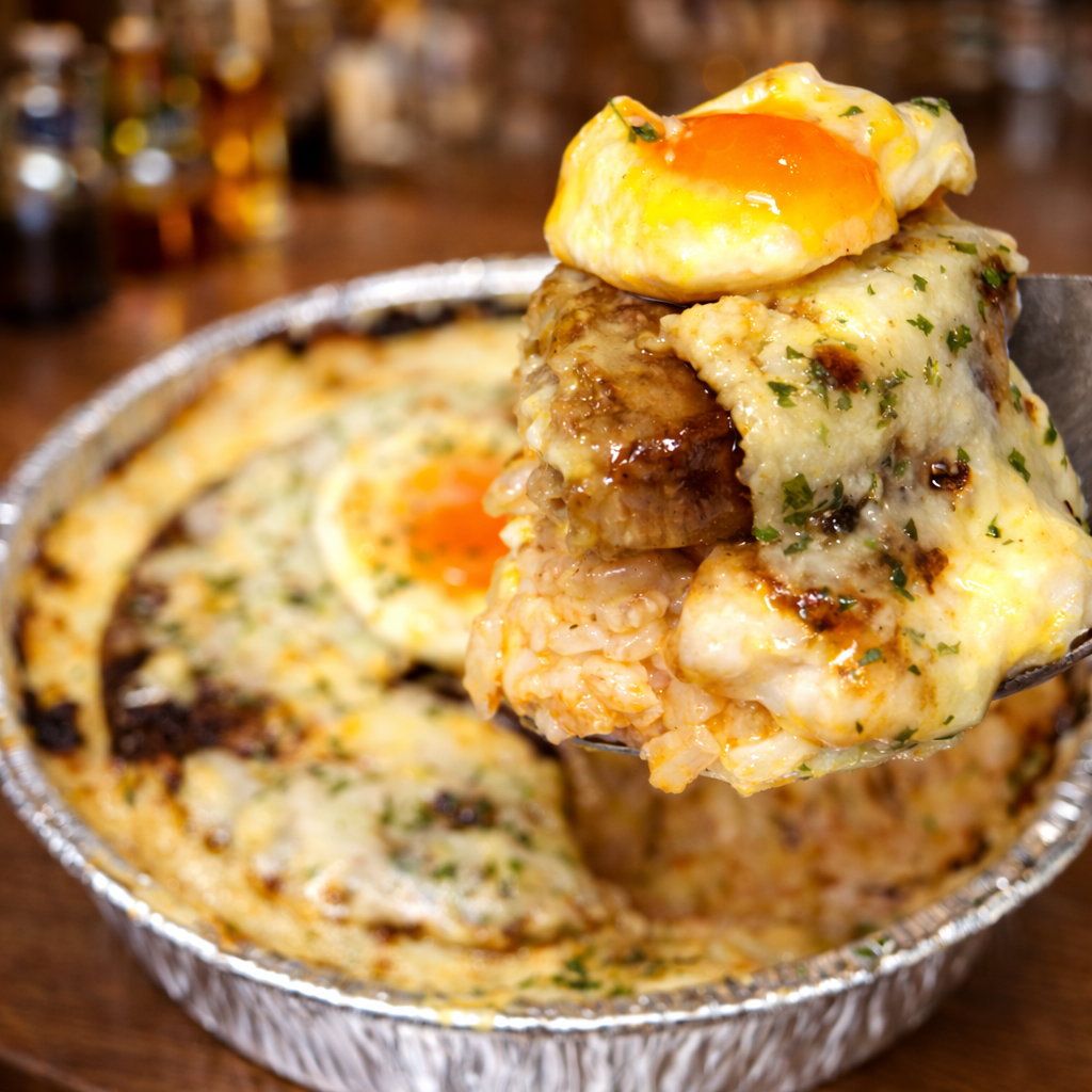 とろ卵ハンバーグドリア（ハンバーグ×濃厚ホワイトソース）｜ナチュラルスマイルピザ