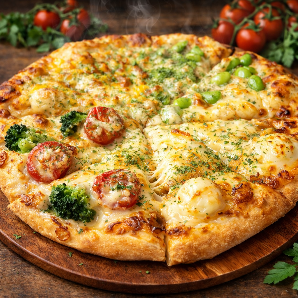 ベジタブルセレクト4（お子様が好きな野菜をぎゅっと1枚に）｜ナチュラルスマイルピザ