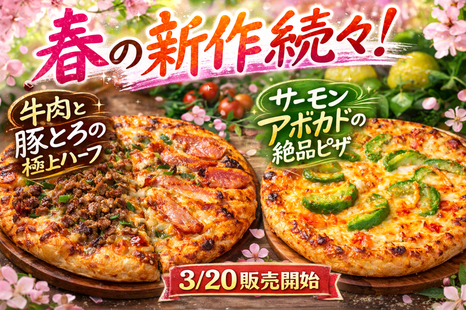 春新作ピザ第二弾 2026年3月20日販売開始