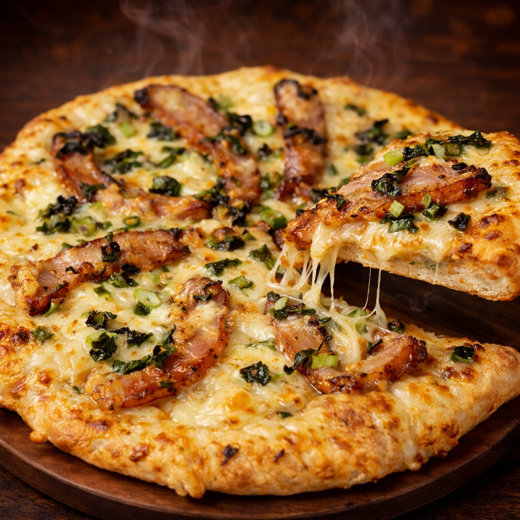 ネギ塩豚とろ（特製うま塩ソース×青ネギ×豚とろ）｜ナチュラルスマイルピザ